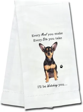Pet Kitchen Towel Black Chihuahua