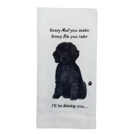 Pet Kitchen Towel Black Poodle