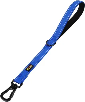 PLUTUS PET Short Training Dog Leash with Padded Handle for Medium Large Dogs,18 Inch Heavy Duty Strong Traffic Leash with Carabiner Clip for Climbing Walking or Guiding Blind(18Royal Blue)