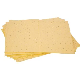 PRATT Yellow Hazchem Absorbent Pad - 300gsm - 10 Packs Of 10 Pads (APY300)