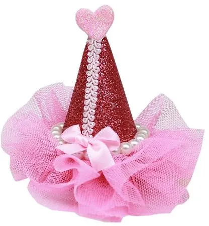 Pretty Party Hat Clip-on Bright Pink