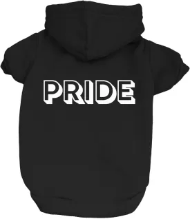 Pride Dog Hoodie | Fleece Lined |Leash Hole| Pride Day | LGBTQ  | Rainbow | Parade|Black, Large 738