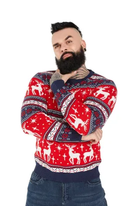 Reindeer on Repeat Red | Men
