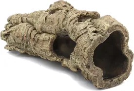 Reptile Terrarium Hideout Decor, Resin Wood Hide Decor for Reptiles, Fish, Amphibians, Small Animals (Medium)