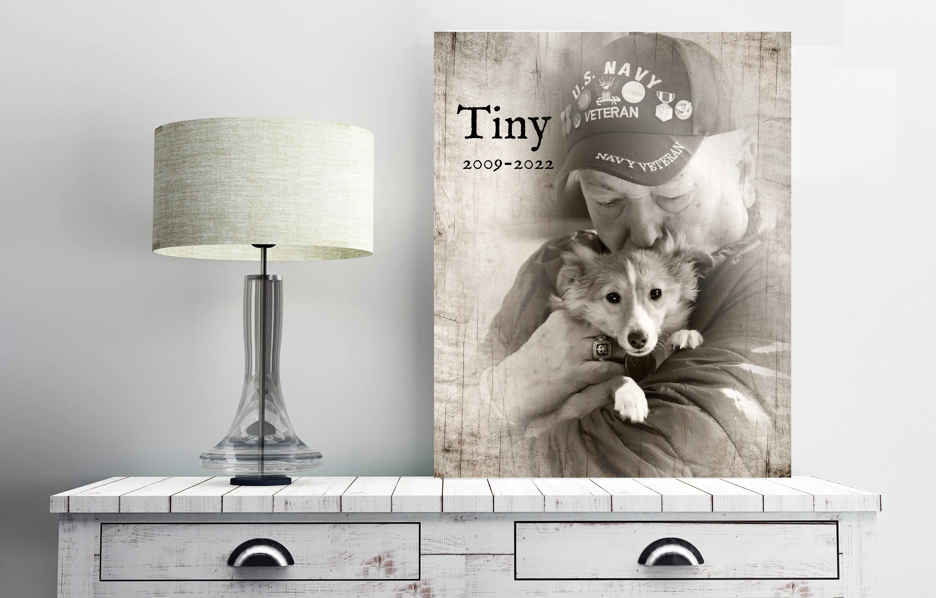 Rustic Pet Portrait on Wood
