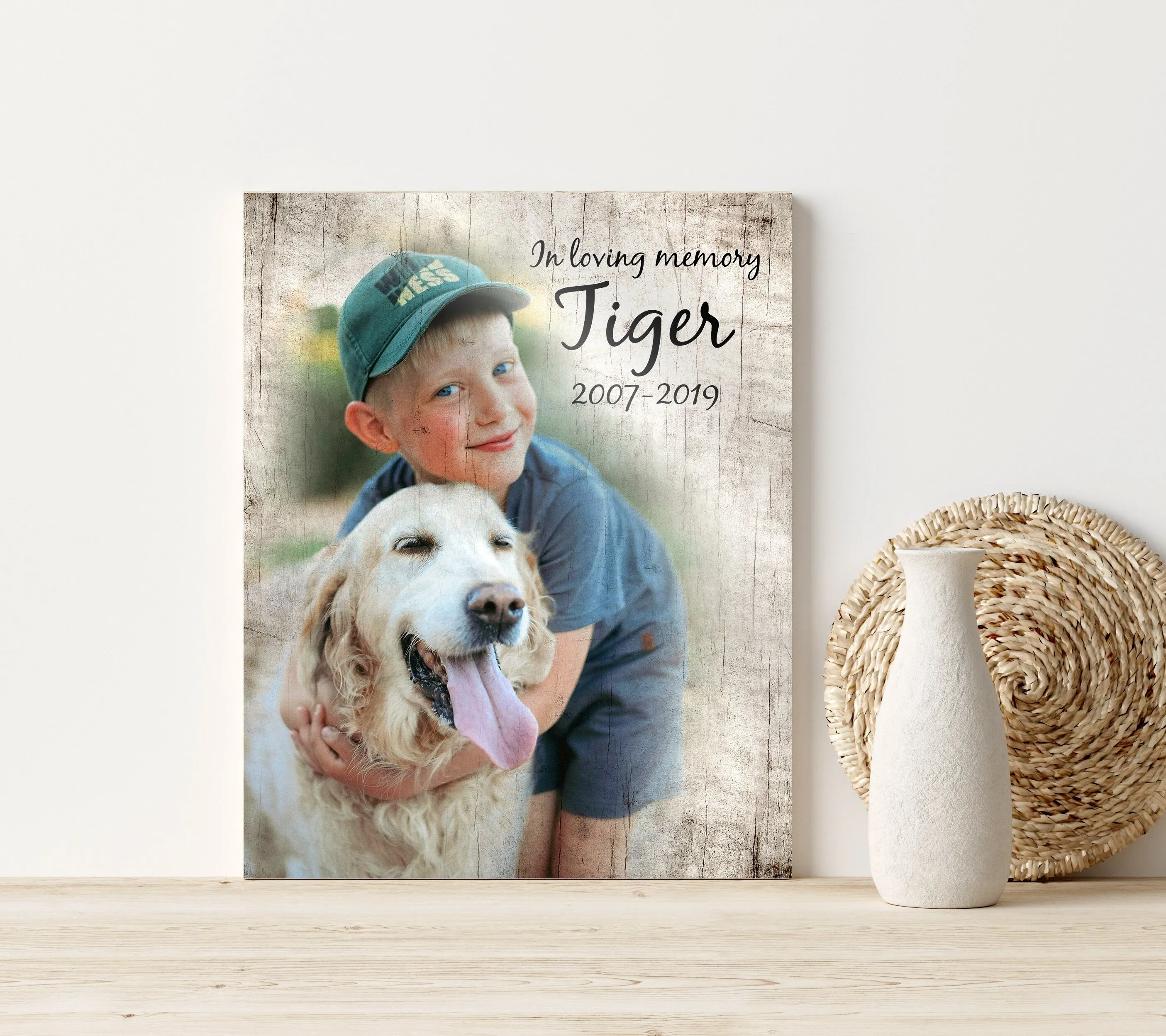 Rustic Pet Portrait on Wood