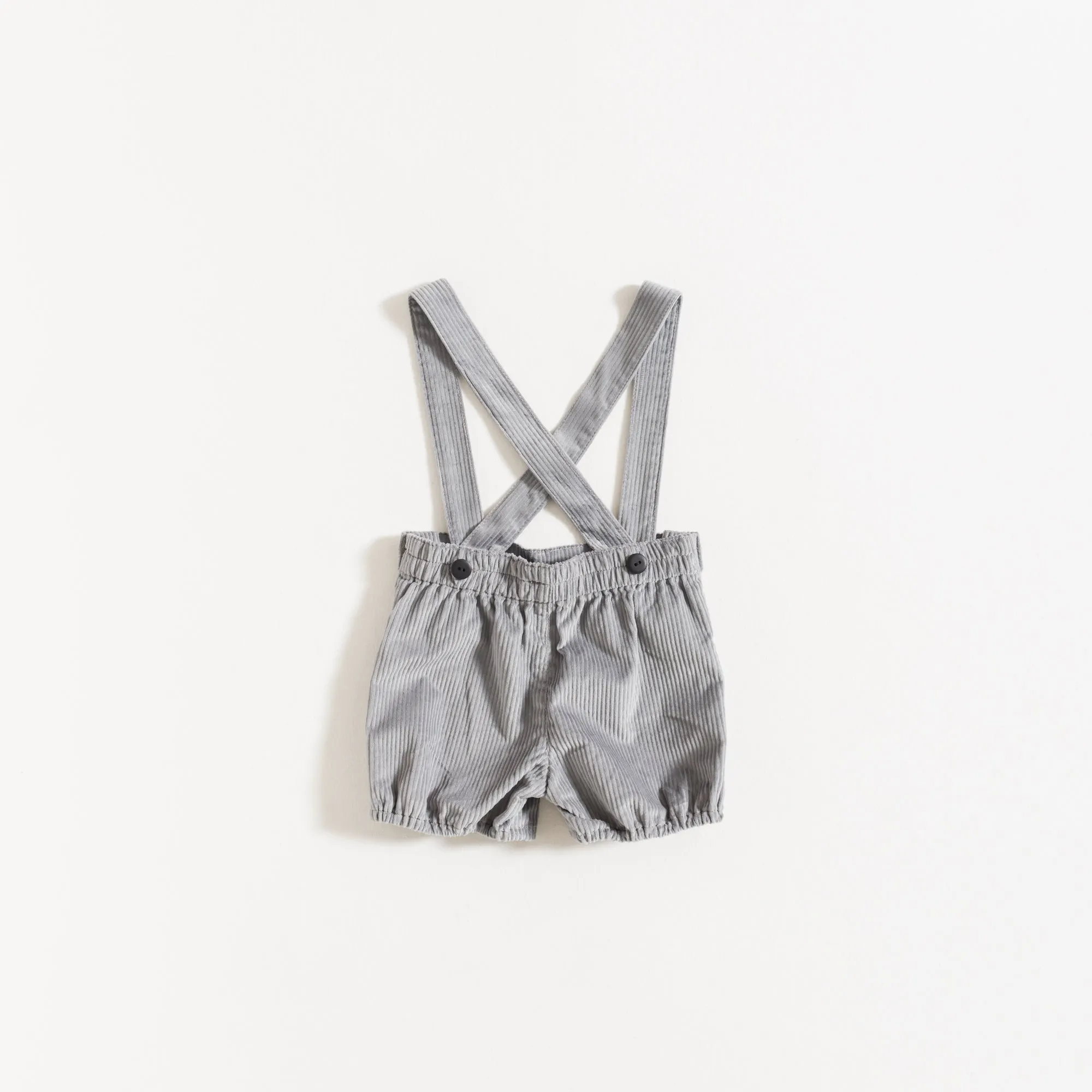 SHORTS W/ STRAPS / GREY CORDUROY