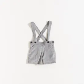 SHORTS W/ STRAPS / GREY CORDUROY