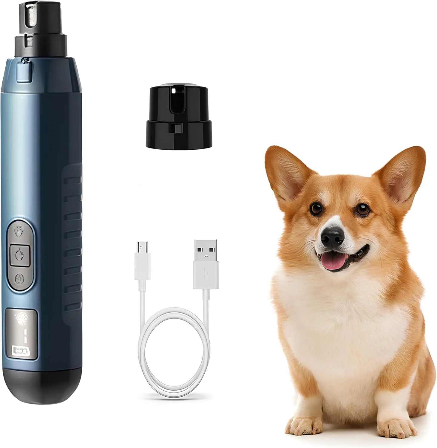 Silent Groom Pro Dog Nail Grinder  Quiet Nail Trimmer for Dogs & Cats, Low Noise Rechargeable Electric Grinder for Pets  Professional Silent Pro Grooming Tool for Painless Nail Care