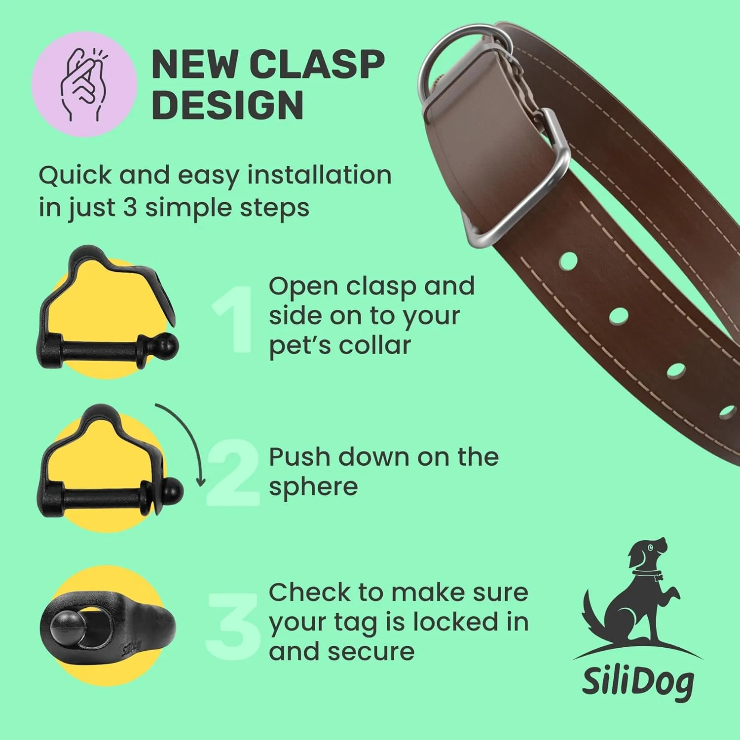 SiliDog - The Original Silicone Silent Dog Tag - Personalized Engraved Soundless Pet ID - As Seen On Shark Tank - Durable - Never Fades - Halloween - Orange