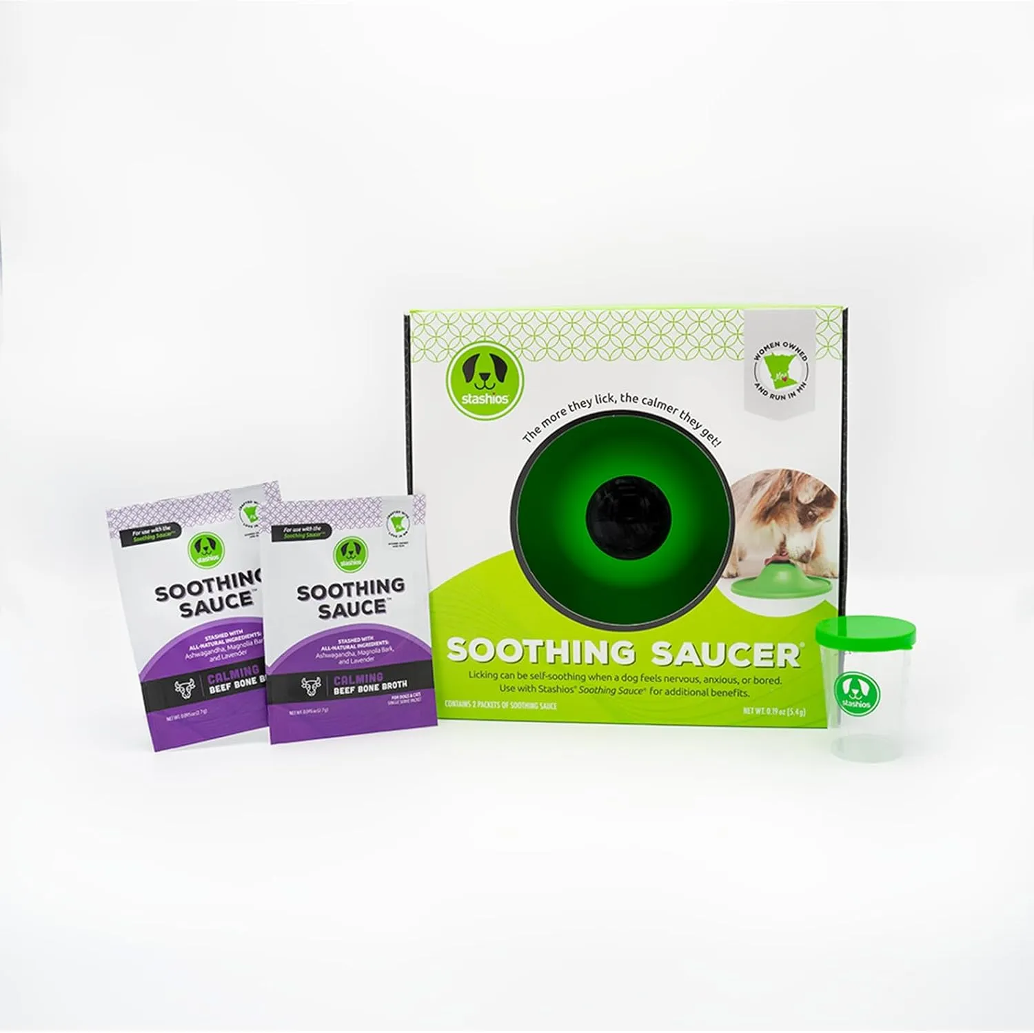 Soothing Sauce Chicken Bone Broth Good Breath Powder Supplement for Dogs, All Natural Anxiety Relief, Made in The USA, 3 oz (Pack of 2)