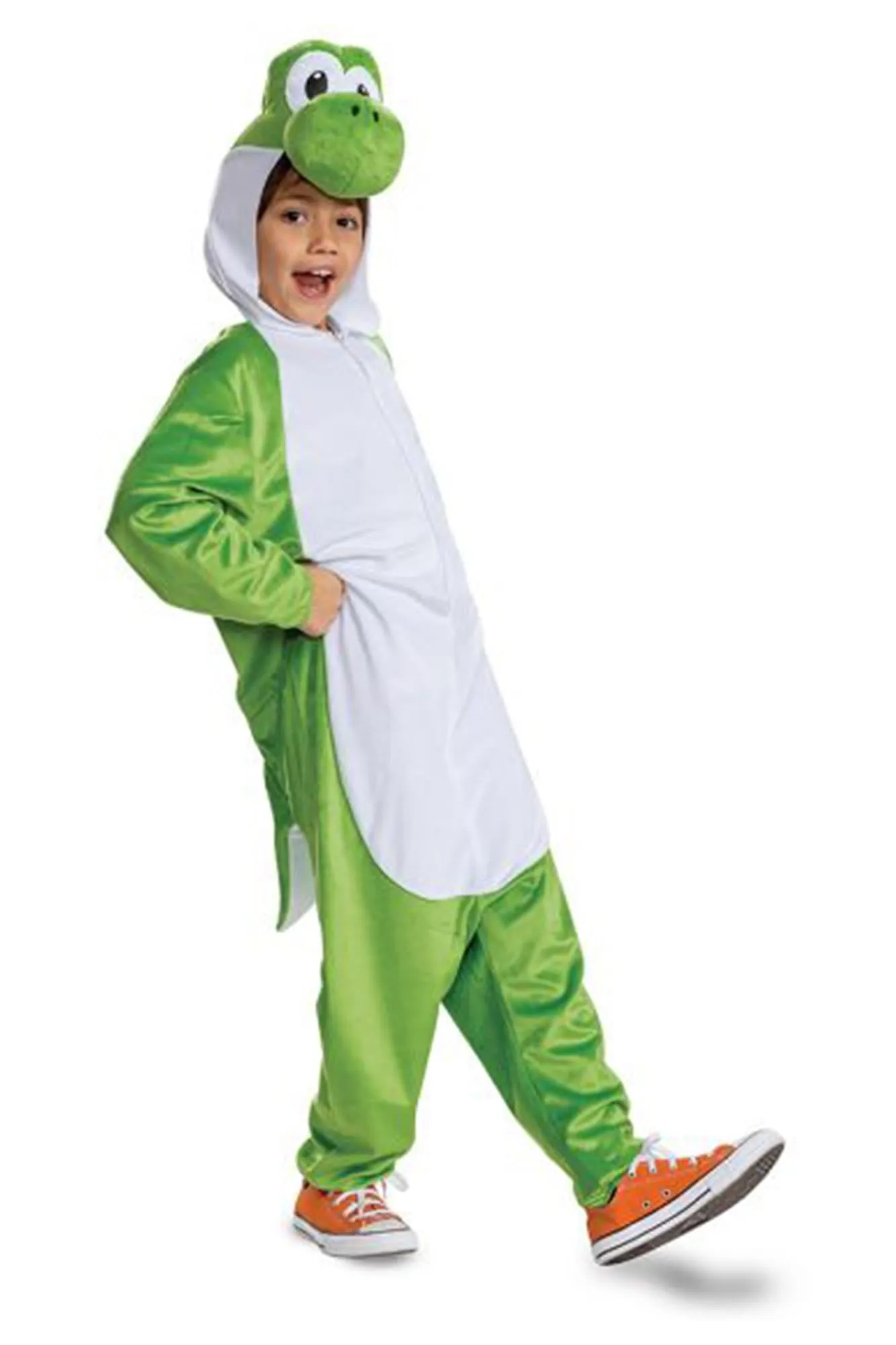 Super Mario Bros. Yoshi Hooded Child Jumpsuit Costume