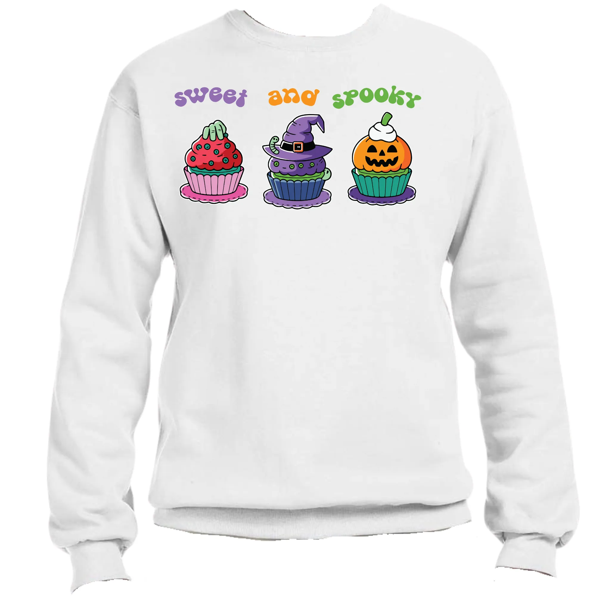 Sweet and Spooky Halloween Sweatshirt | Easy Ready-to-Press, Custom Cute Halloween Apparel