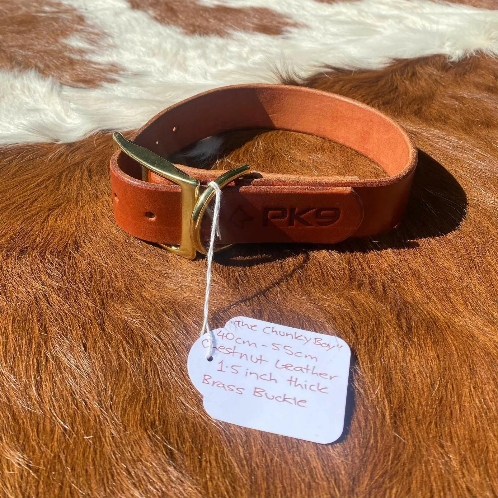 The Chunky Boy – Bridle Leather Dog Collar