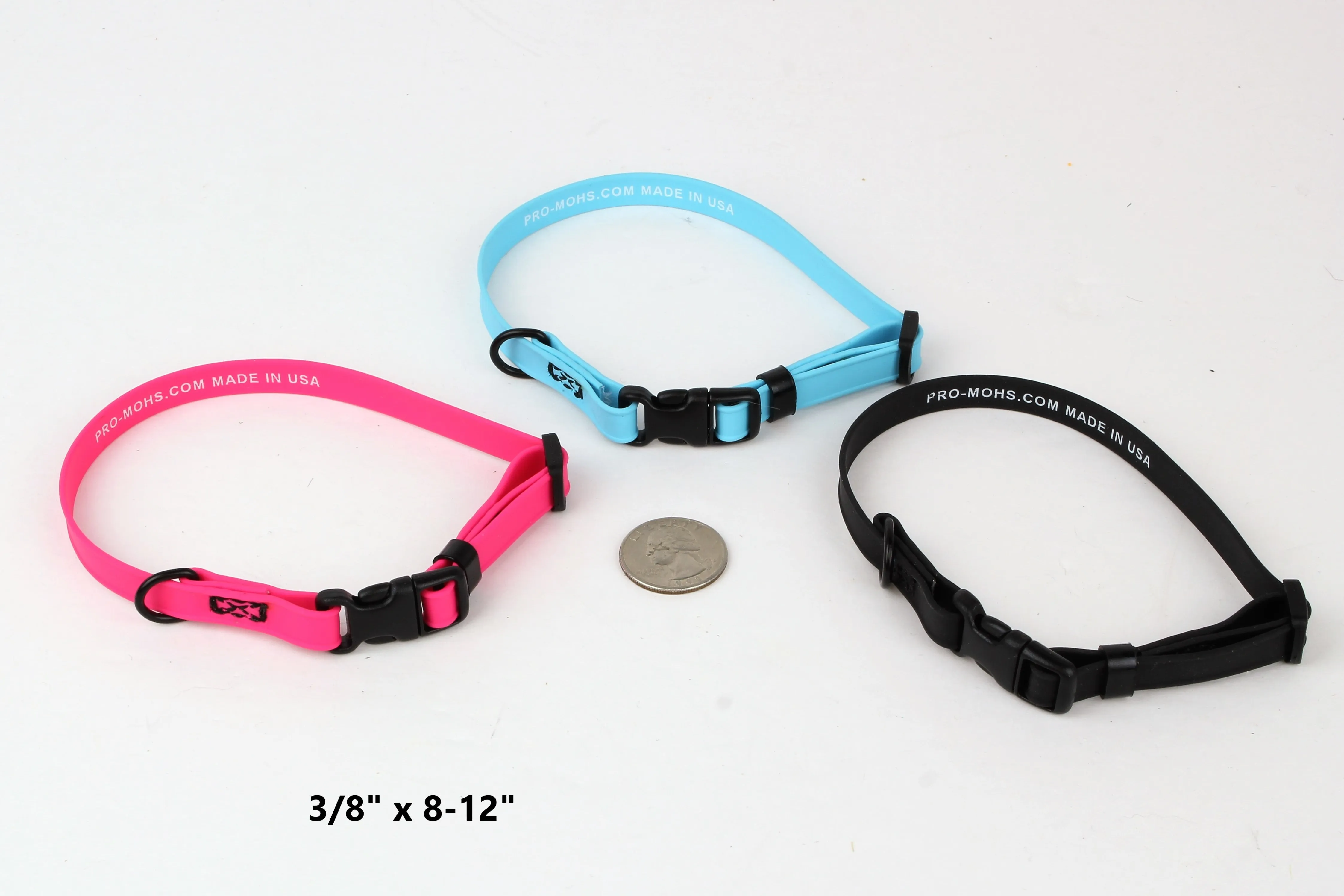 Thin BioThane Adjustable Snap Collars