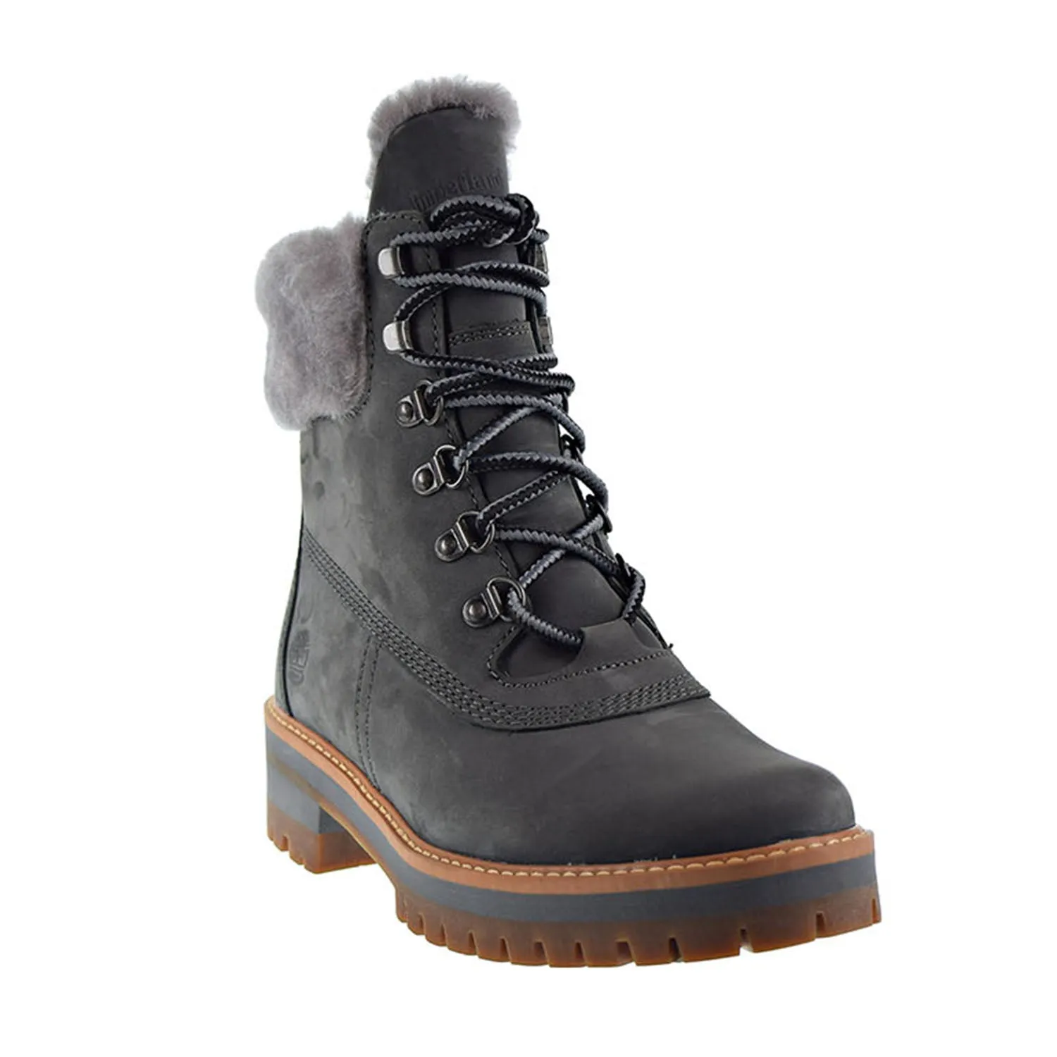 Timberland Courmayeur Valley 6 Inch Wp Shearling Women's Boot Medium Grey Nubuck