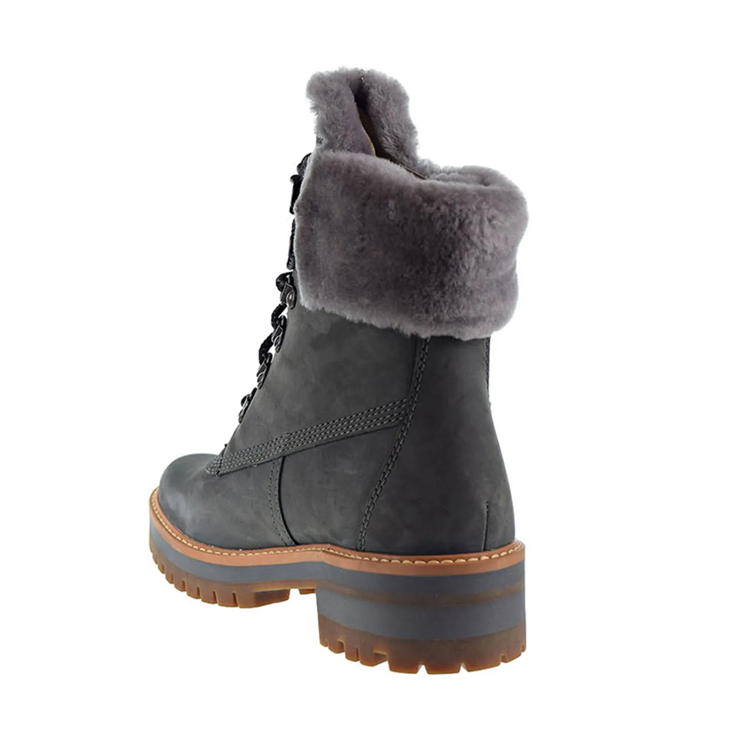 Timberland Courmayeur Valley 6 Inch Wp Shearling Women's Boot Medium Grey Nubuck