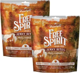 Triumph 2 Pack of Grain-Free Turkey, Pea, and Berry Jerky Dog Treats, 20 Ounces Each