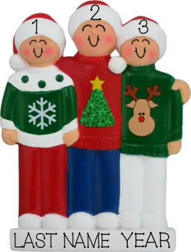 Ugly Sweater Family- Family of 3