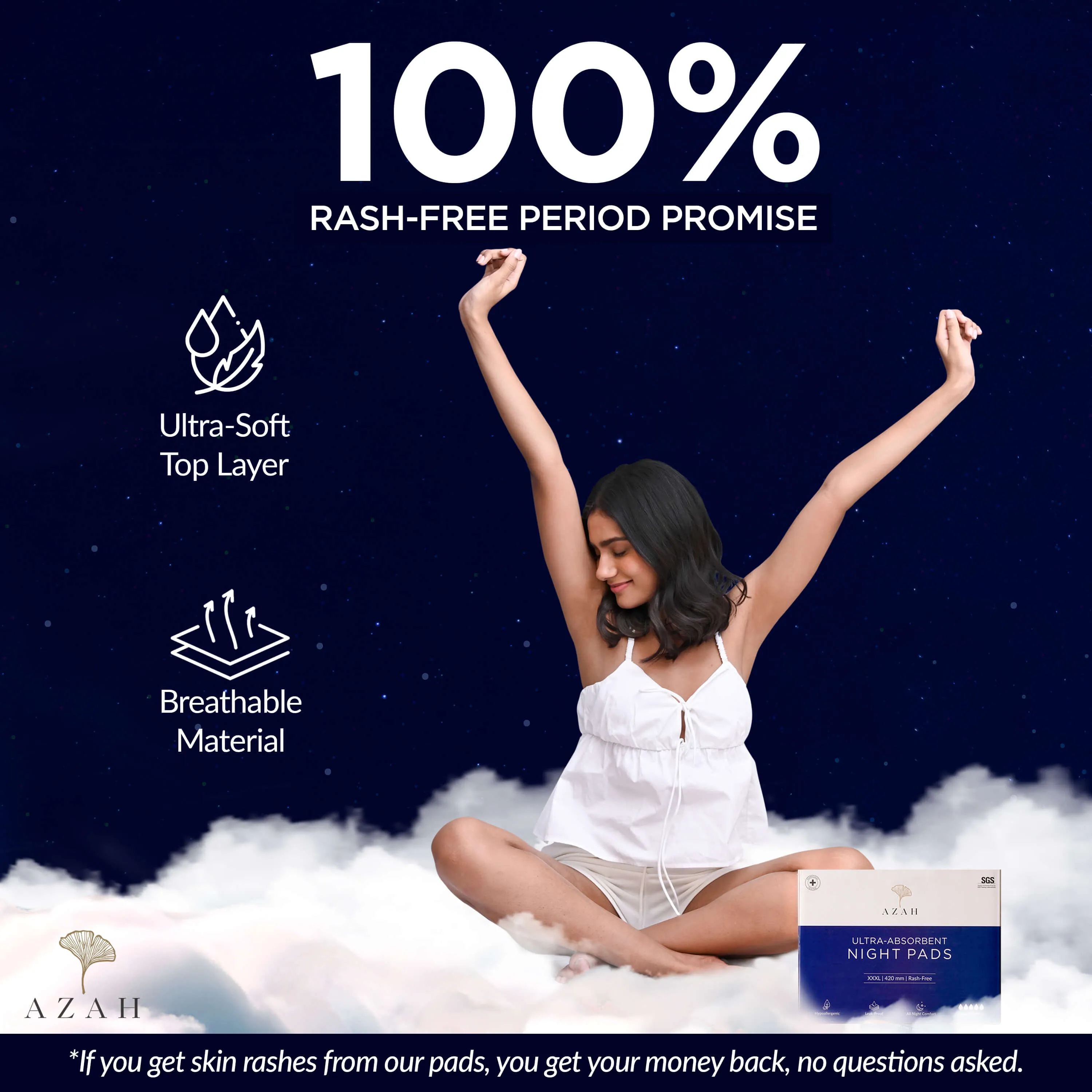Ultra-Absorbent XXXL Pads | Heavy Flow | 12 Hour Overnight Protection