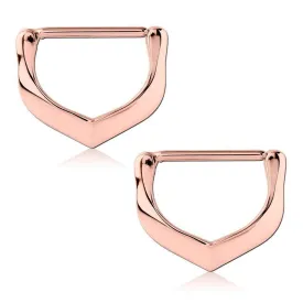 V-Shape Rose Gold Nipple Clickers