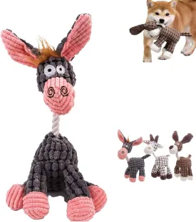 Vianys Bite Buddy, Indestructible Dog Chew Toy with Squeak, Soft Plush, Recommended for Medium Dogs, Aggressive Chewers