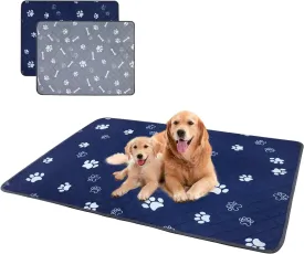 Washable Pee Pads for Dogs 2 Pack,36''*48'' Reusable Puppy Pads Pet Training Pads with Great Absorbent,Leakproof Fabric and Non Slip Backing for Potty,Crate,Whelping,Floor,Playpen,Sofa,Car